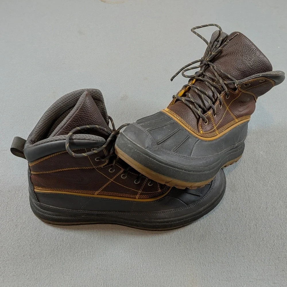 Nike ACG Woodside II Duck Boots Mens 13 Brown Black Leather 525393-770